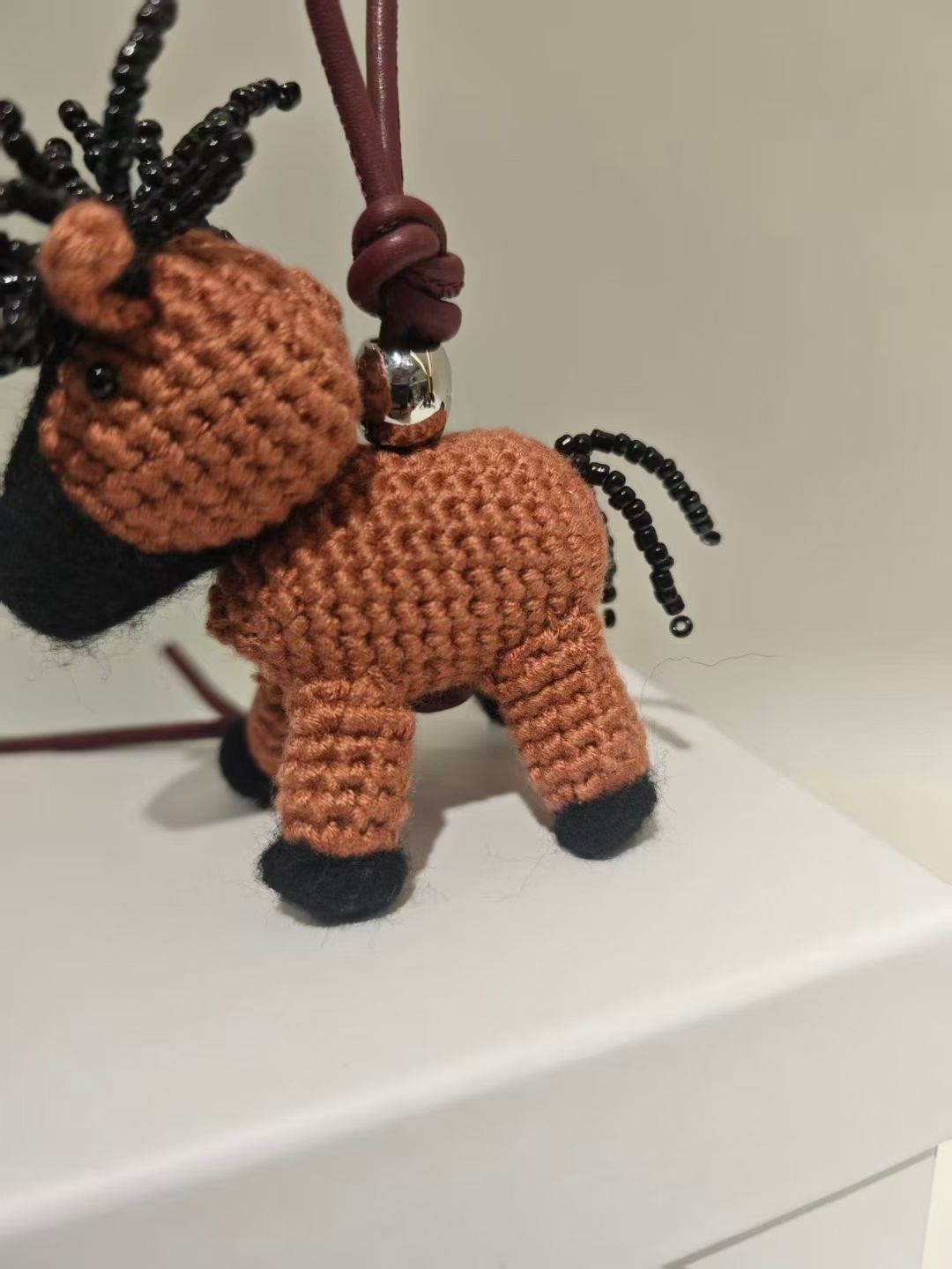 Loewe Jewelry Loewe Felt Horse Charm White/Brown — 1:1 Replica — photo 6