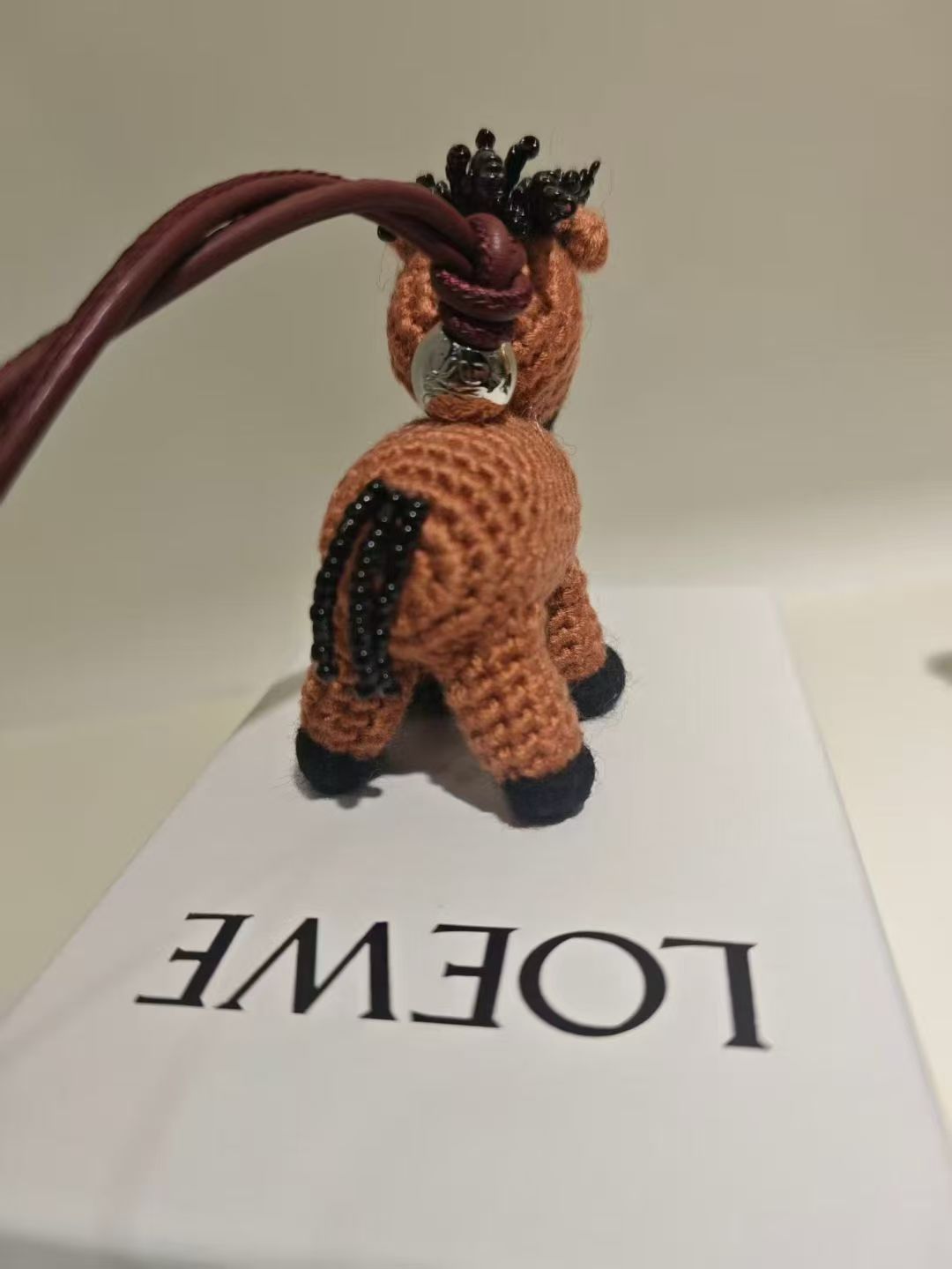 Loewe Jewelry Loewe Felt Horse Charm White/Brown — 1:1 Replica — photo 4