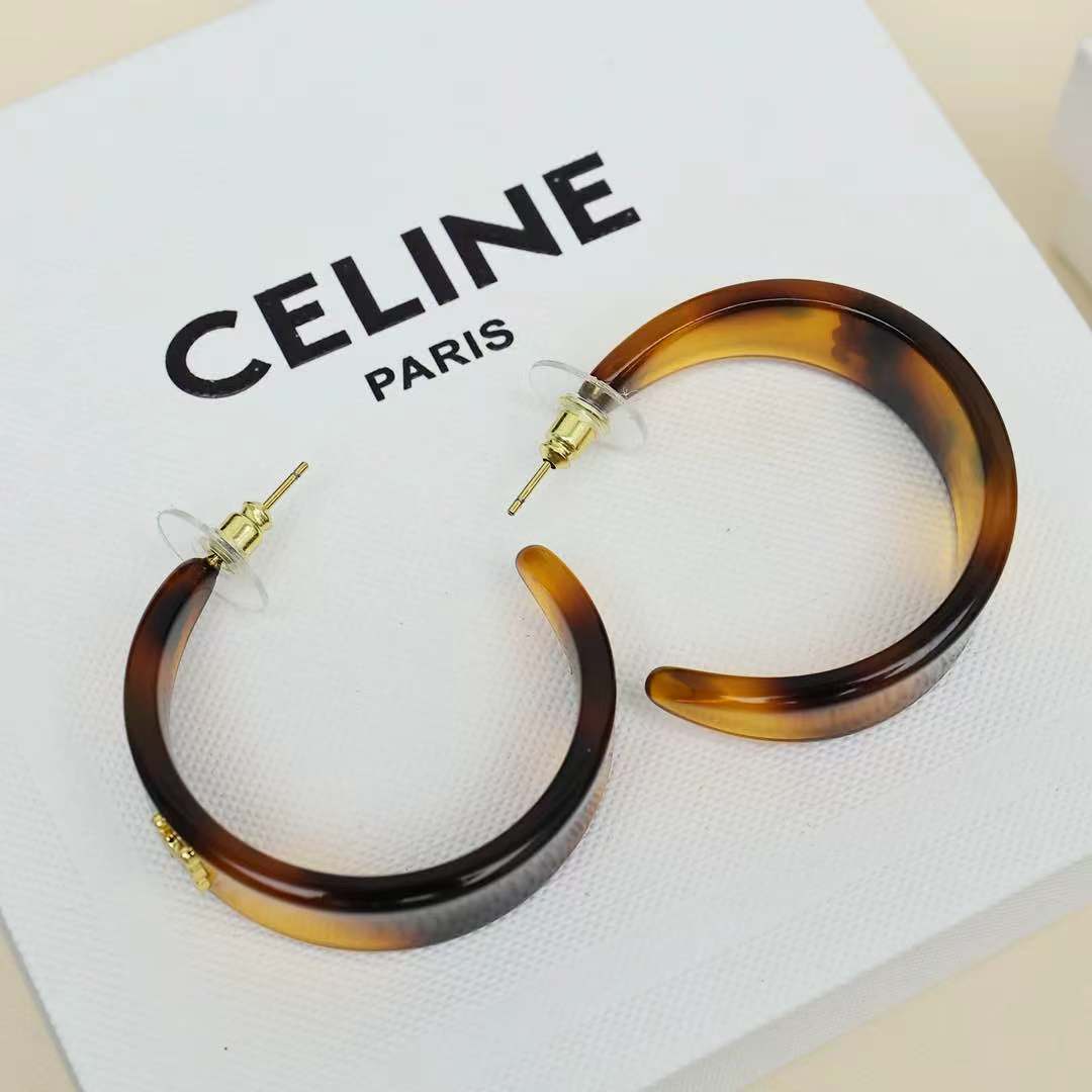 Celine Jewelry Celine acrylic earrings retro fashionable — 1:1 Replica — photo 6