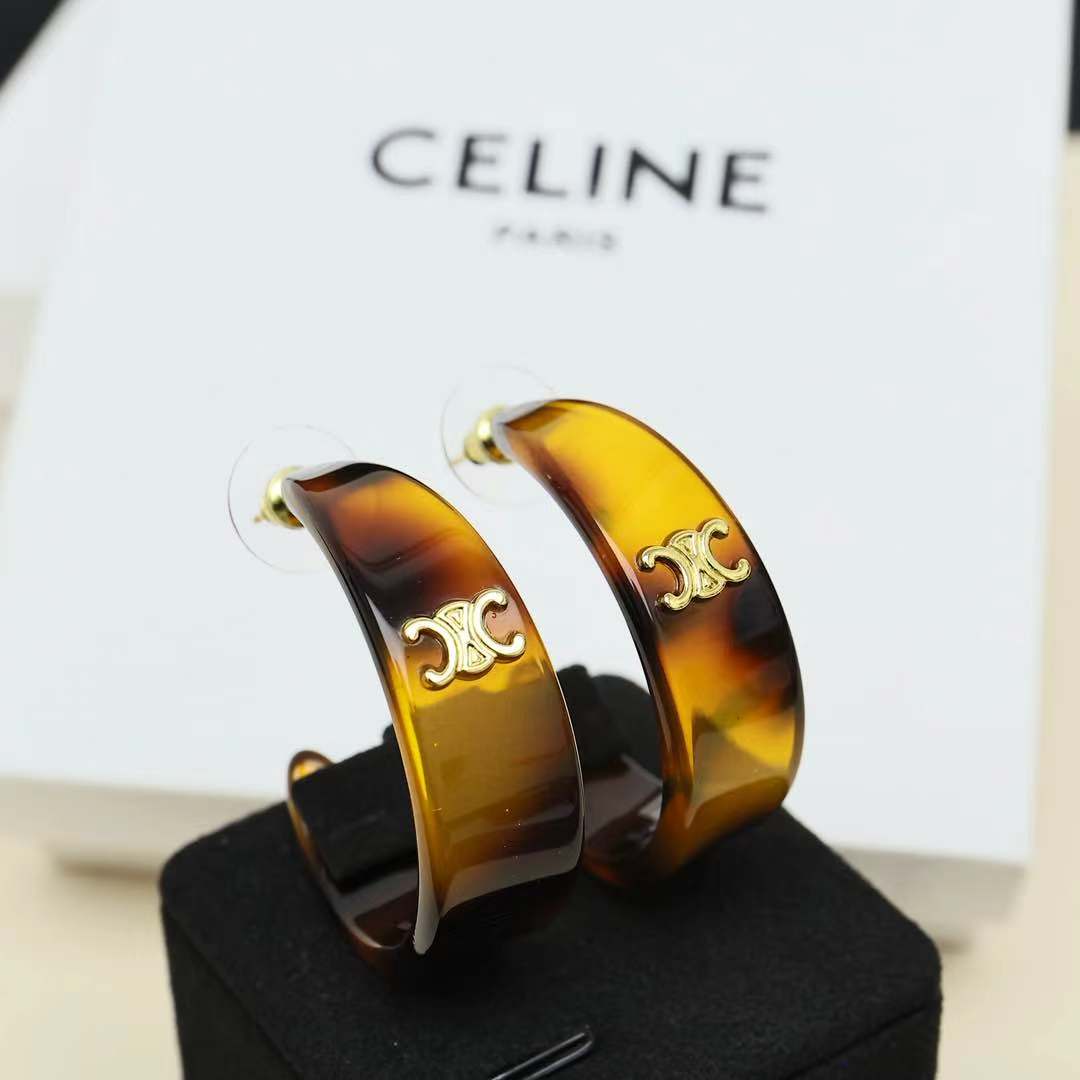 Celine Jewelry Celine acrylic earrings retro fashionable — 1:1 Replica — photo 2