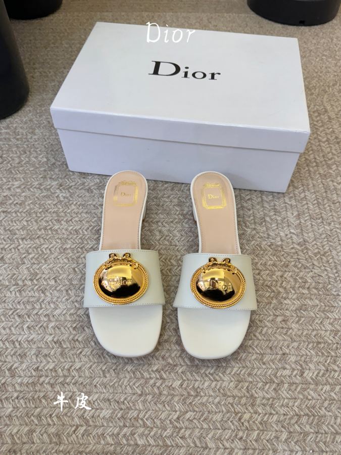 Dior damesko Tykk hæl okseskinn