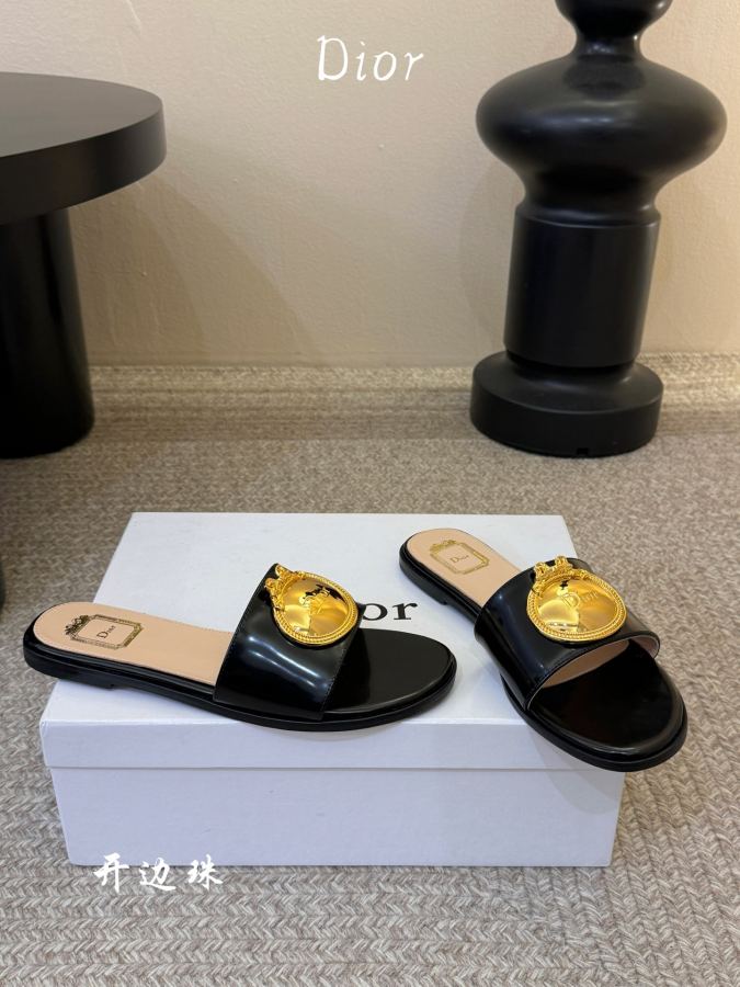 Sapatos femininos Dior com contas de borda aberta de alta qualidade — photo 4