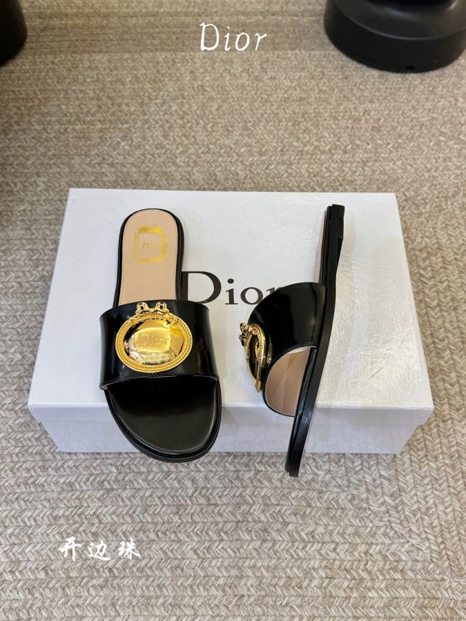 Sapatos femininos Dior com contas de borda aberta de alta qualidade — photo 3