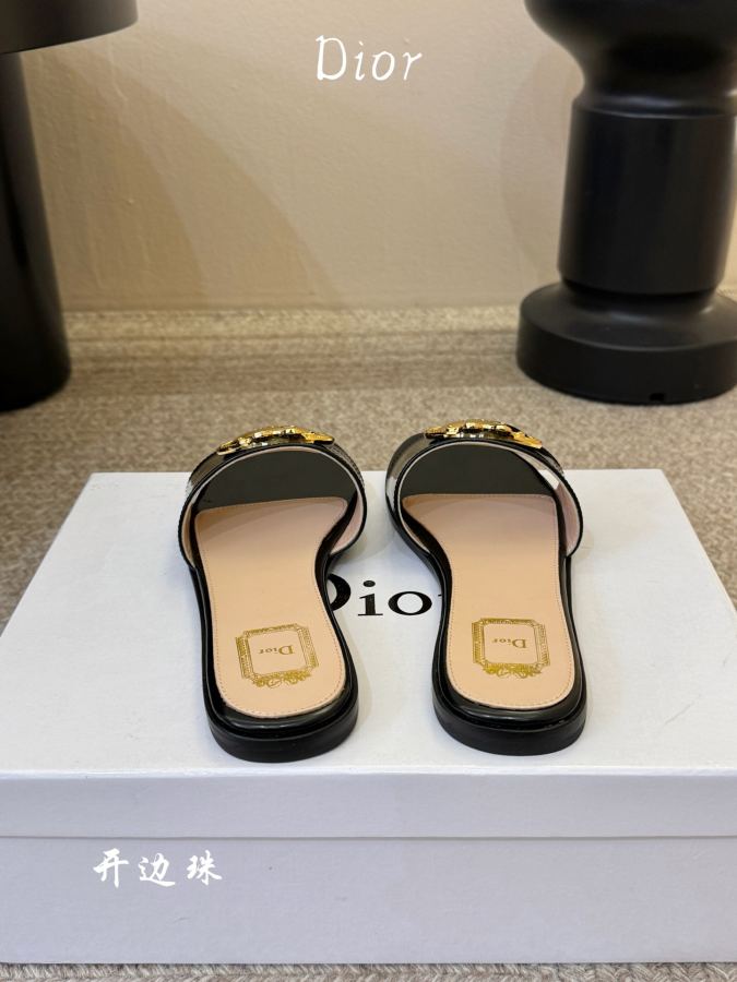 Sapatos femininos Dior com contas de borda aberta de alta qualidade — photo 6
