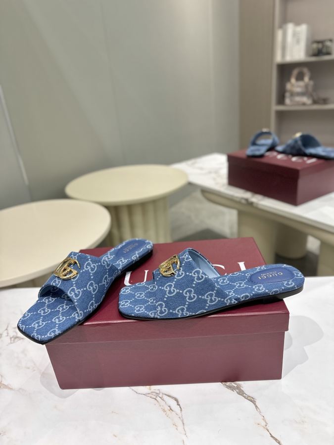 Gucci women's shoes Factory price Gucci's latest popular spring and summer flip-flops series. — Premium Replica — photo 5