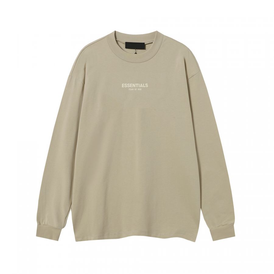 Fear of God Clothes Essentials Long Sleeve T-Shirts FOG LOGO T OVERSIZE 260 G LOGO Essentials PVC — 1:1 Replica — photo 2