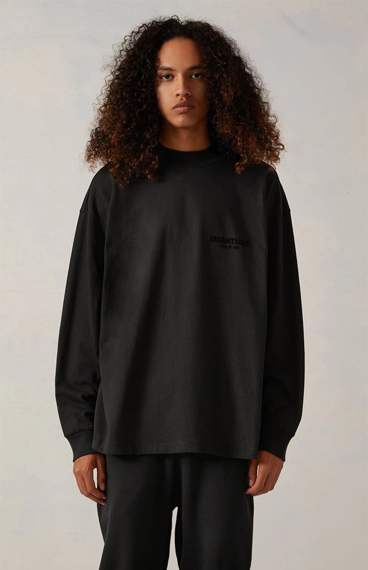 Fear of God Clothes “ Fear Of God Essentials Long Sleeve T-Shirts FOG LOGO T OVERSIZE ” FOG — 1:1 Replica — photo 6
