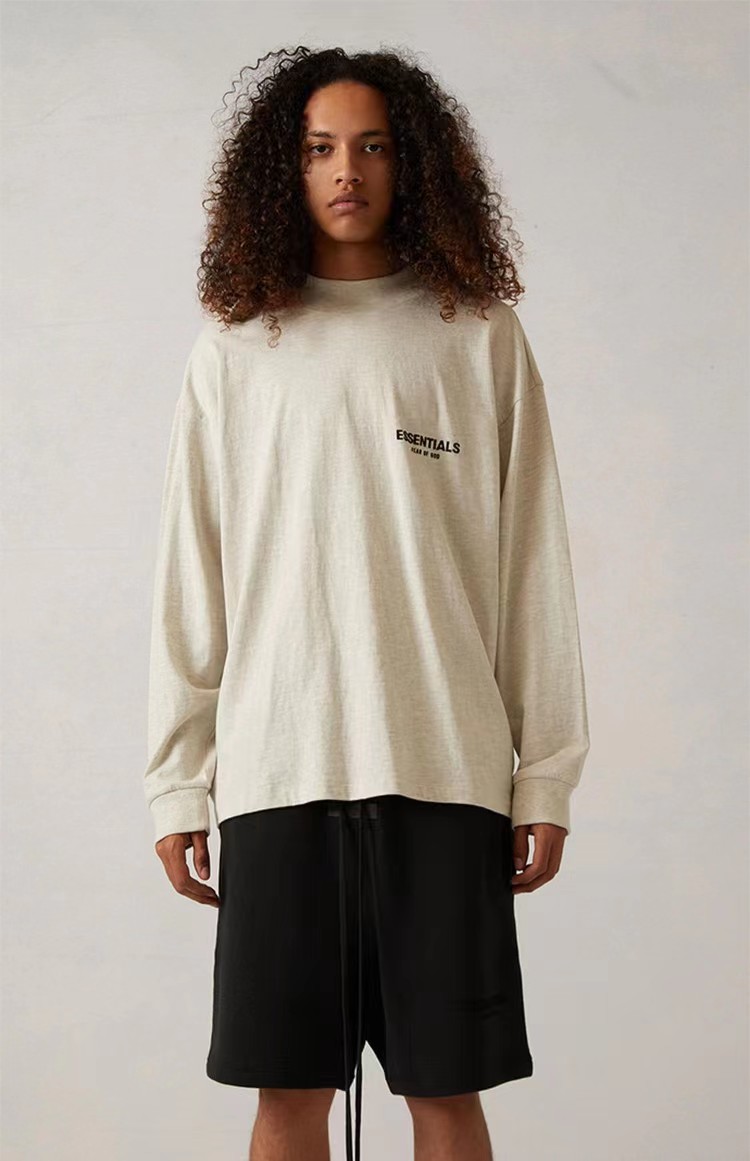 Fear of God Clothes “ Fear Of God Essentials Long Sleeve T-Shirts FOG LOGO T OVERSIZE ” FOG — 1:1 Replica — photo 8