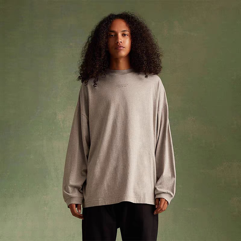Fear of God Clothes Essentials Long Sleeve T-Shirts FOG Series LOGO T OVERSIZE 260 G LOGO Essentials — AAA Quality Replica — photo 5