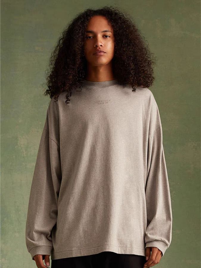 Fear of God Clothes Essentials Long Sleeve T-Shirts FOG Series LOGO T OVERSIZE 260 G LOGO Essentials — AAA Quality Replica — photo 6