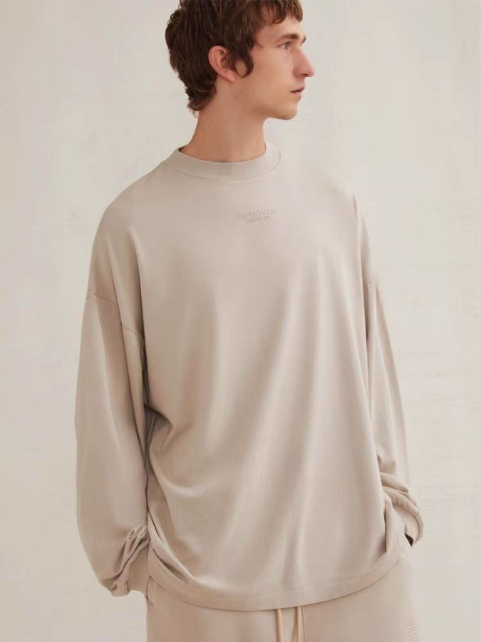 Fear of God Clothes Essentials Long Sleeve T-Shirts FOG Series LOGO T OVERSIZE 260 G LOGO Essentials — AAA Quality Replica — photo 8