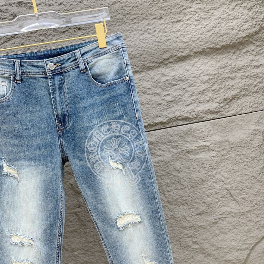 Chrome hearts men Croxin men's denim jeans, official album and poster style, 13oz Okayama denim, — AAA Quality Replica — photo 4