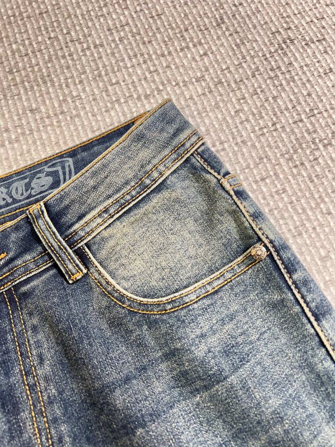 Chrome hearts men Croxin men's denim jeans, official album and poster style, 13oz Okayama denim, — 1:1 Replica For Sale — photo 6