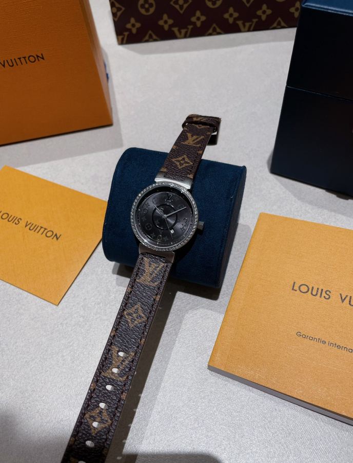 Louis Vuitton Watches LV TAMBOUR SLIM 34mm1. 2. 3. 1. ECCO Leather — 1:1 Replica — photo 2
