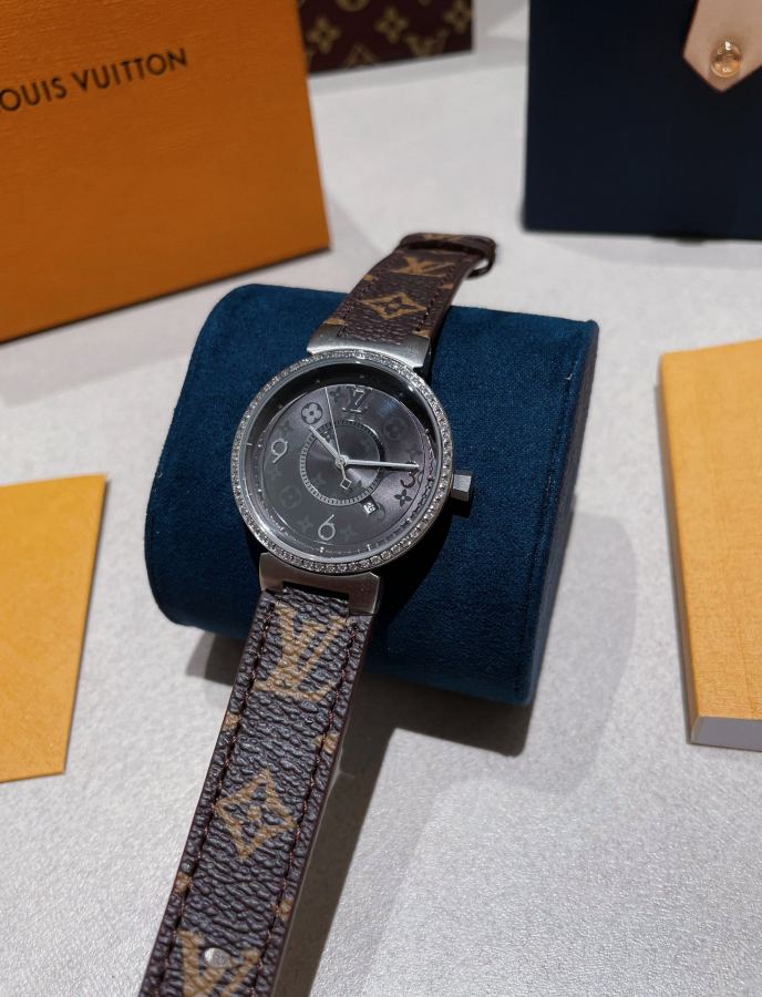Louis Vuitton Watches LV TAMBOUR SLIM 34mm1. 2. 3. 1. ECCO Leather — 1:1 Replica — photo 9