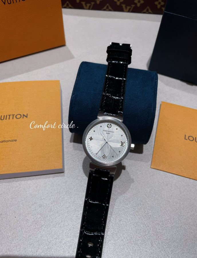 Louis Vuitton Watches LV TAMBOUR SLIM 34mm1. 2. 3. 1. ECCO Leather — AAA Quality Replica — photo 2