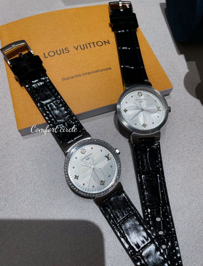Louis Vuitton Watches LV TAMBOUR SLIM 34mm1. 2. 3. 1. ECCO Leather — AAA Quality Replica — photo 9