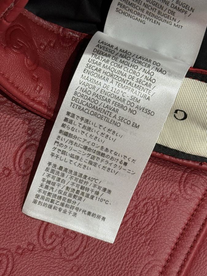 Gucci men GUCCI Double G embossed leather trousers — 1:1 Replica — photo 7