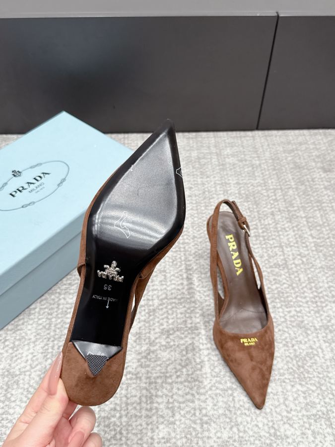 Prada women's shoes SSS launches Prada’s latest long boots, sandals, thin heels, empty backs, — AAA Quality Replica — photo 8