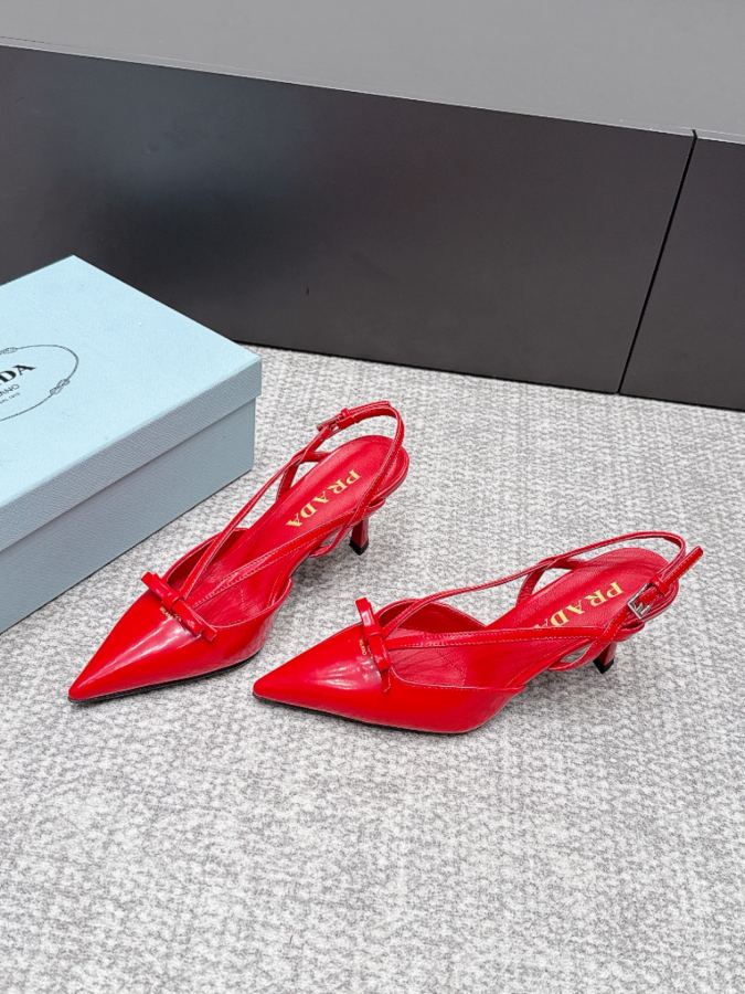 Prada women's shoes SSS launches Prada’s latest long boots, sandals, thin heels, empty backs, — 1:1 Replica — photo 2