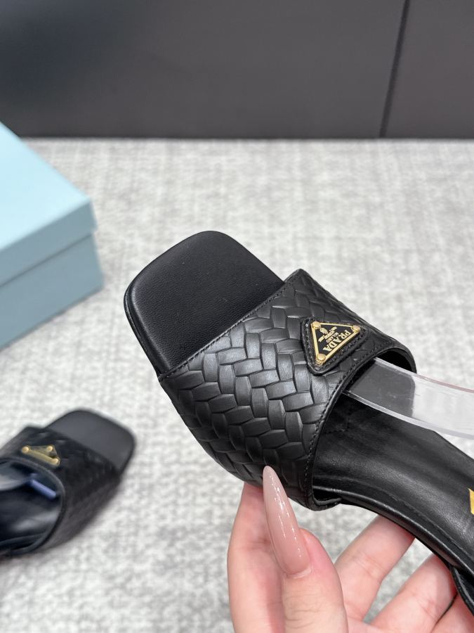 Prada women's shoes SSS launches Prada’s latest long boots, sandals, thin heels, empty backs, — 1:1 Replica — photo 6