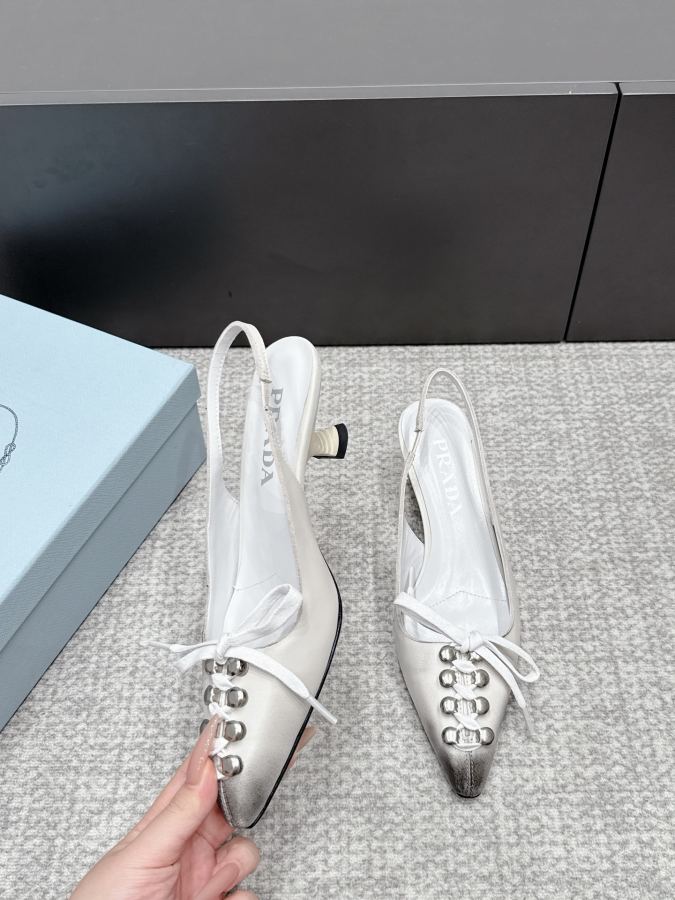 Prada women's shoes SSS launches Prada’s latest long boots, sandals, thin heels, empty backs, — 1:1 Replica — photo 4