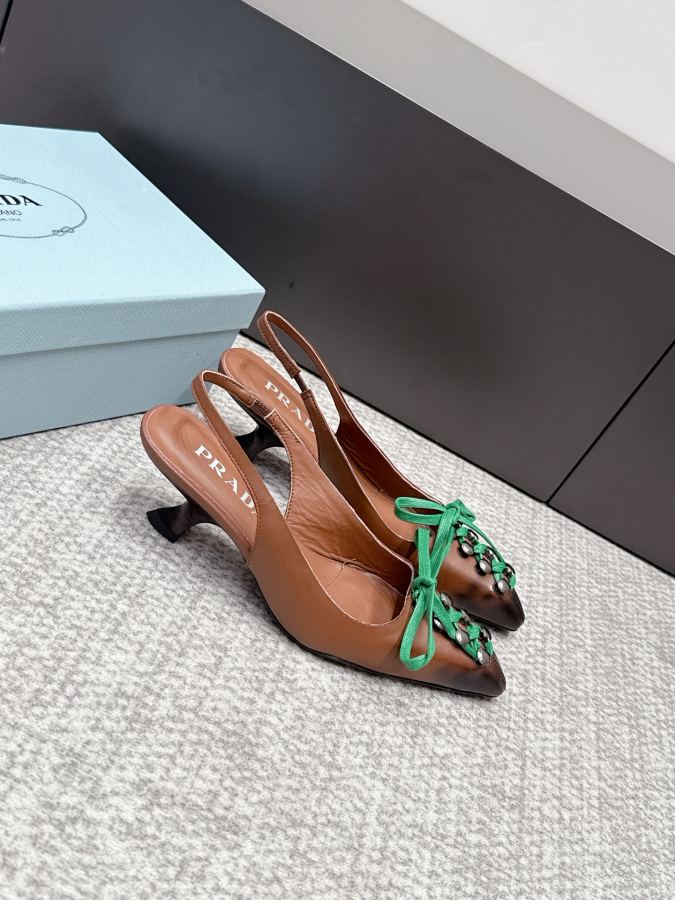 Prada women's shoes SSS launches Prada’s latest long boots, sandals, thin heels, empty backs, — Premium Replica