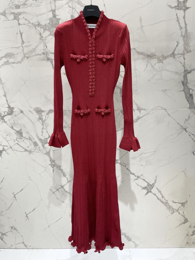 self-portrait Women 𝘀𝗲𝗹𝗳-𝗽𝗼𝗿𝘁𝗿𝗮𝗶* sp New Burgundy New Chinese Style — AAA Quality Replica — photo 2
