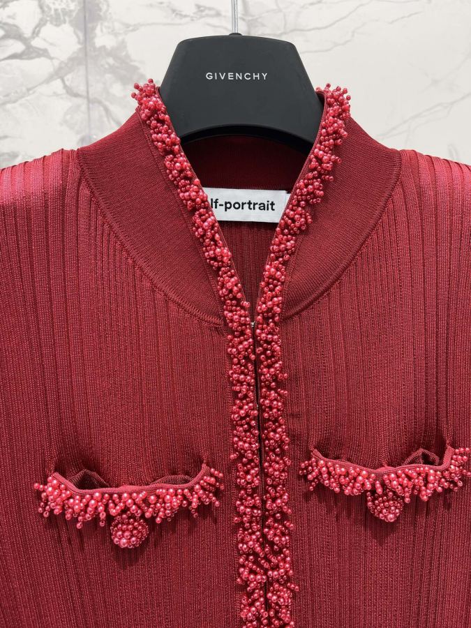 self-portrait Women 𝘀𝗲𝗹𝗳-𝗽𝗼𝗿𝘁𝗿𝗮𝗶* sp New Burgundy New Chinese Style — AAA Quality Replica — photo 3