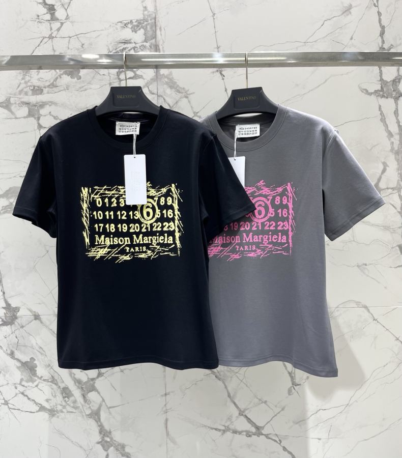 MM6 Women 𝐌𝐌6* Margiela Early Spring New digital printed cotton short sleeves — 1:1 Replica For Sale