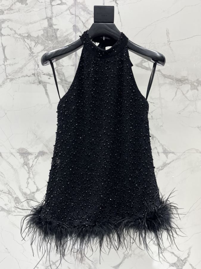 YSL Women 𝗦𝗔𝗜𝗡𝗧 𝗟𝗔𝗨𝗥𝗘𝗡* Holy Family New Heavy Industry Nailed Halter — 1:1 Replica For Sale — photo 3