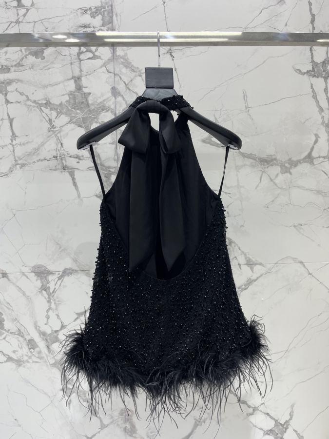 YSL Women 𝗦𝗔𝗜𝗡𝗧 𝗟𝗔𝗨𝗥𝗘𝗡* Holy Family New Heavy Industry Nailed Halter — 1:1 Replica For Sale — photo 5