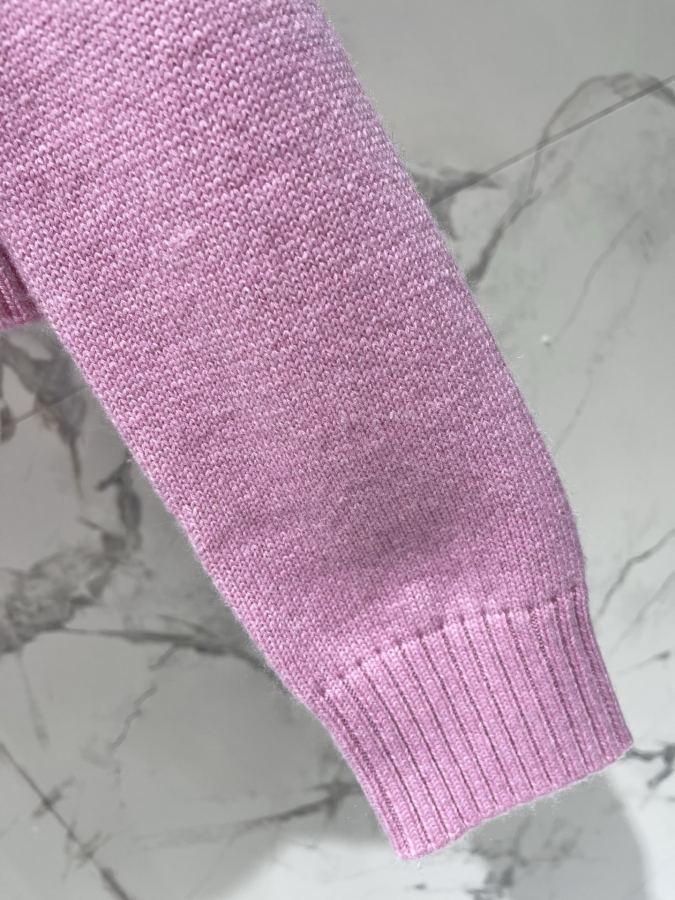 Prada Women 𝗣𝗥𝗔𝗗* Prada early spring New letter intarsia logo wool crew neck sweater — AAA Quality Replica — photo 5