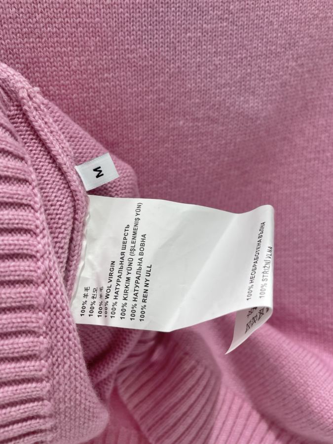 Prada Women 𝗣𝗥𝗔𝗗* Prada early spring New letter intarsia logo wool crew neck sweater — AAA Quality Replica — photo 7