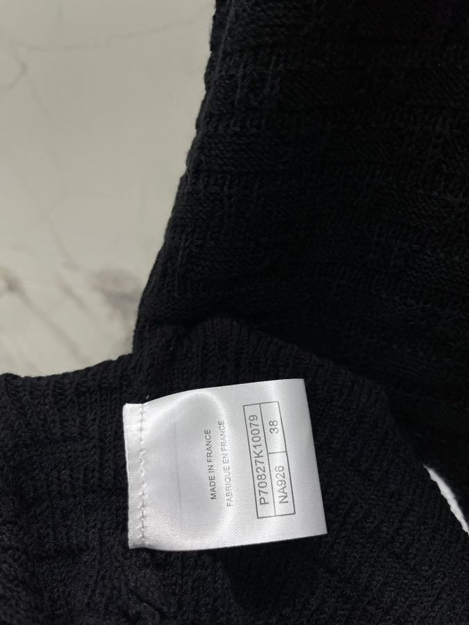 Chanel Women 𝗖𝗛𝗔𝗡𝗘* Xiaoxiang holiday style hollow braided contrast lace stitch dress — Premium Replica — photo 8