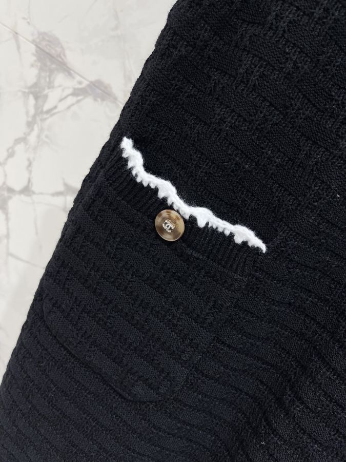 Chanel Women 𝗖𝗛𝗔𝗡𝗘* Xiaoxiang holiday style hollow braided contrast lace stitch dress — Premium Replica — photo 4