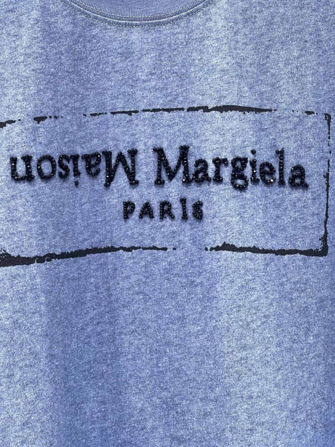 MM6 Women 𝐌𝐌6* Margiela early spring New digital printed letter embroidered bead cotton short — 1:1 Replica For Sale — photo 6