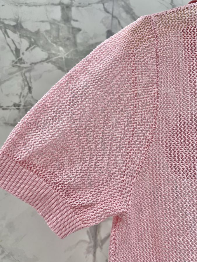 Dior Women 𝗗𝗜𝗢𝗥* Dior New lapel embroidered hollow short sleeves — AAA Quality Replica — photo 8