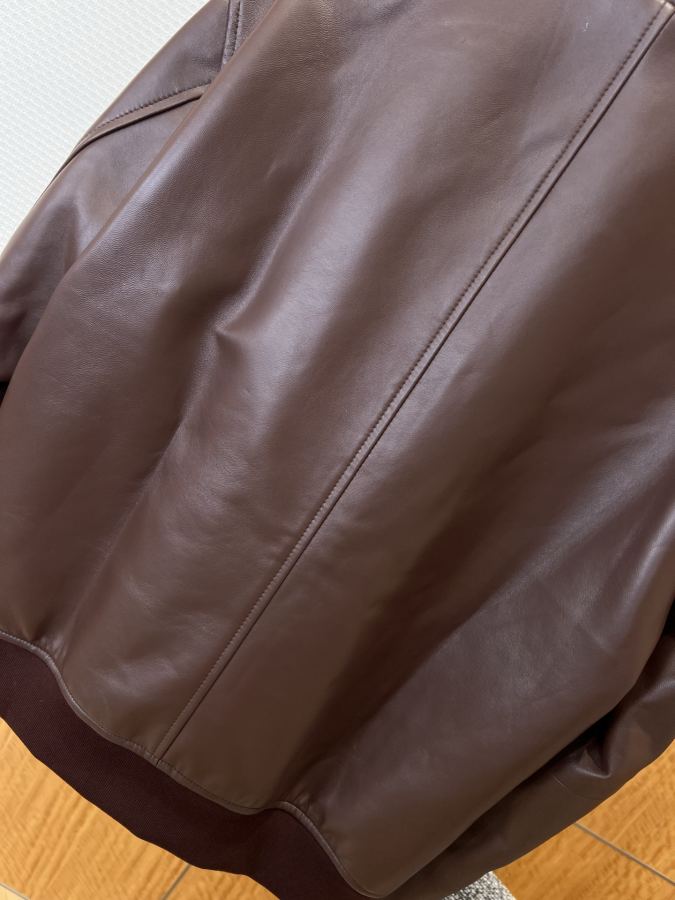 Gucci men GUCCI brand embroidered logo luxury baseball leather jacket — Premium Replica — photo 7