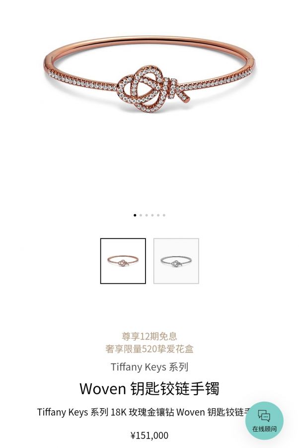 Tiffany Jewelry Woven Keys Series logo Tiffany&Co 2563559860 — Premium Replica — photo 2