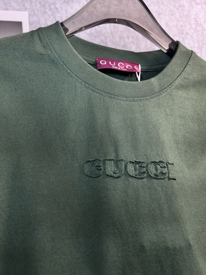 Gucci men GUCCI embroidered logo round neck short-sleeved T-shirt — AAA Quality Replica — photo 6