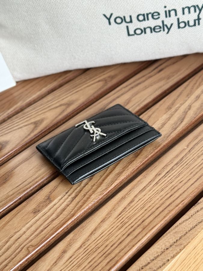 YSL bag YSL classic card holder made of ball-grained cowhide — 1:1 Replica For Sale — photo 3
