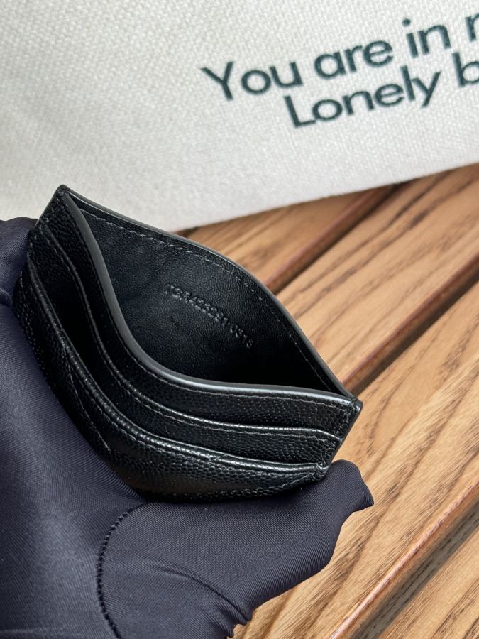 YSL bag YSL classic card holder made of ball-grained cowhide — 1:1 Replica For Sale — photo 9