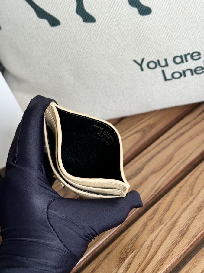 YSL bag YSL classic card holder made of ball-grained cowhide — AAA Quality Replica — photo 7
