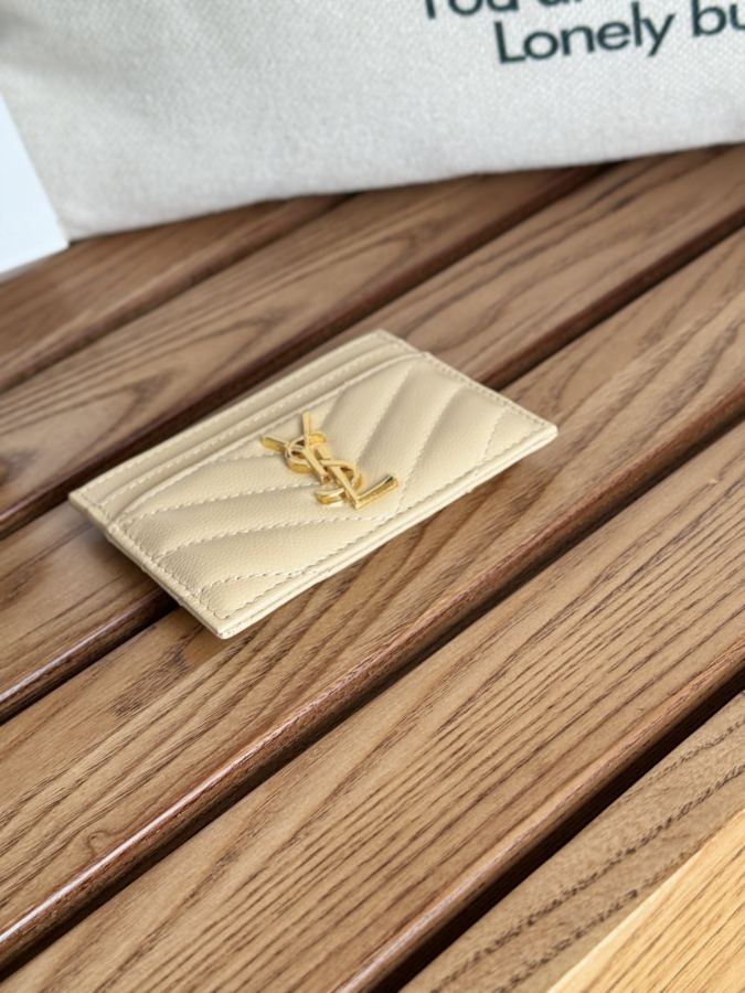 YSL bag YSL classic card holder made of ball-grained cowhide — AAA Quality Replica — photo 5