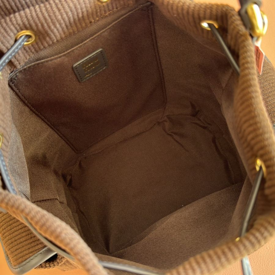 Miu bag MIU Home new college-style backpack, corduroy and imported calfskin, casual design, multiple — 1:1 Replica — photo 9
