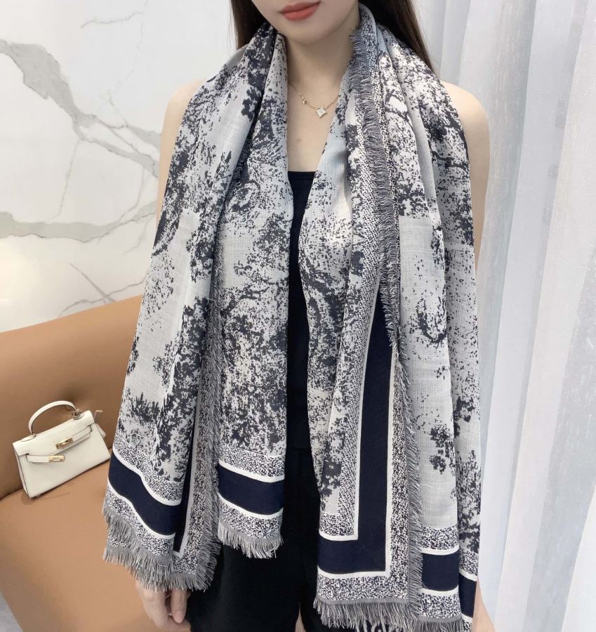 Dior scarf [D Jungle Animal original item 140] cashmere square scarf, 140*140, 42% silk + 42% wool — 1:1 Replica For Sale