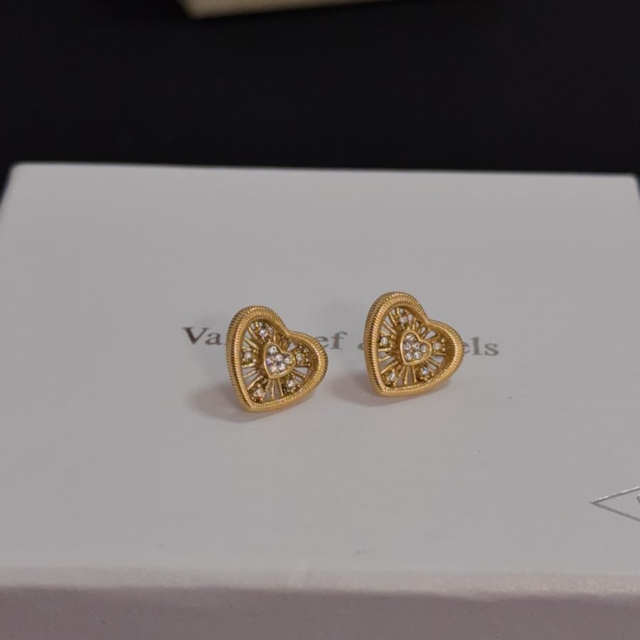 Van Cleef & Arpels Jewelry VCA four-leaf clover earrings, classic, same style as official website, — 1:1 Replica — photo 5