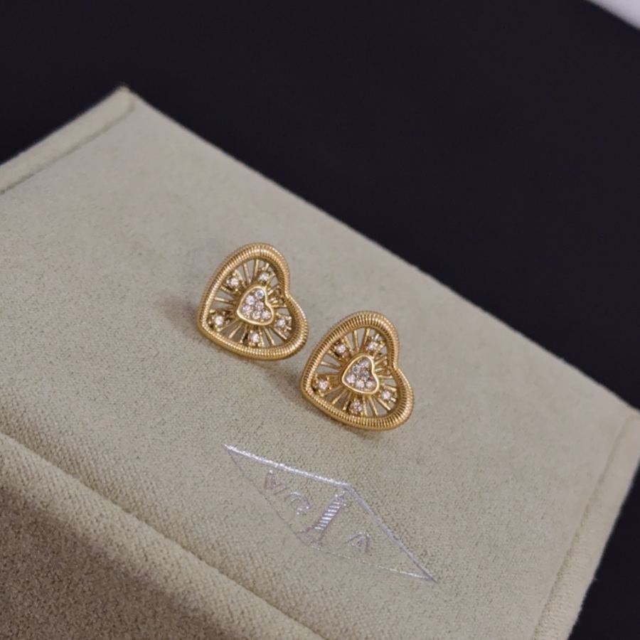 Van Cleef & Arpels Jewelry VCA four-leaf clover earrings, classic, same style as official website, — 1:1 Replica — photo 2