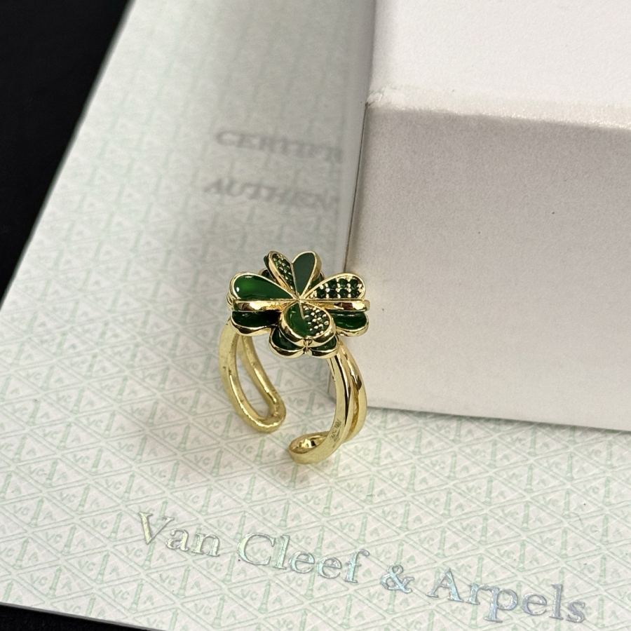 Van Cleef & Arpels Jewelry four-leaf clover ring, classic, same style as official website, multi-layered — Premium Replica — photo 5